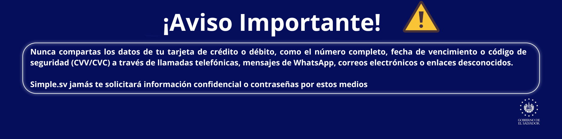 Información importante sobre pagos